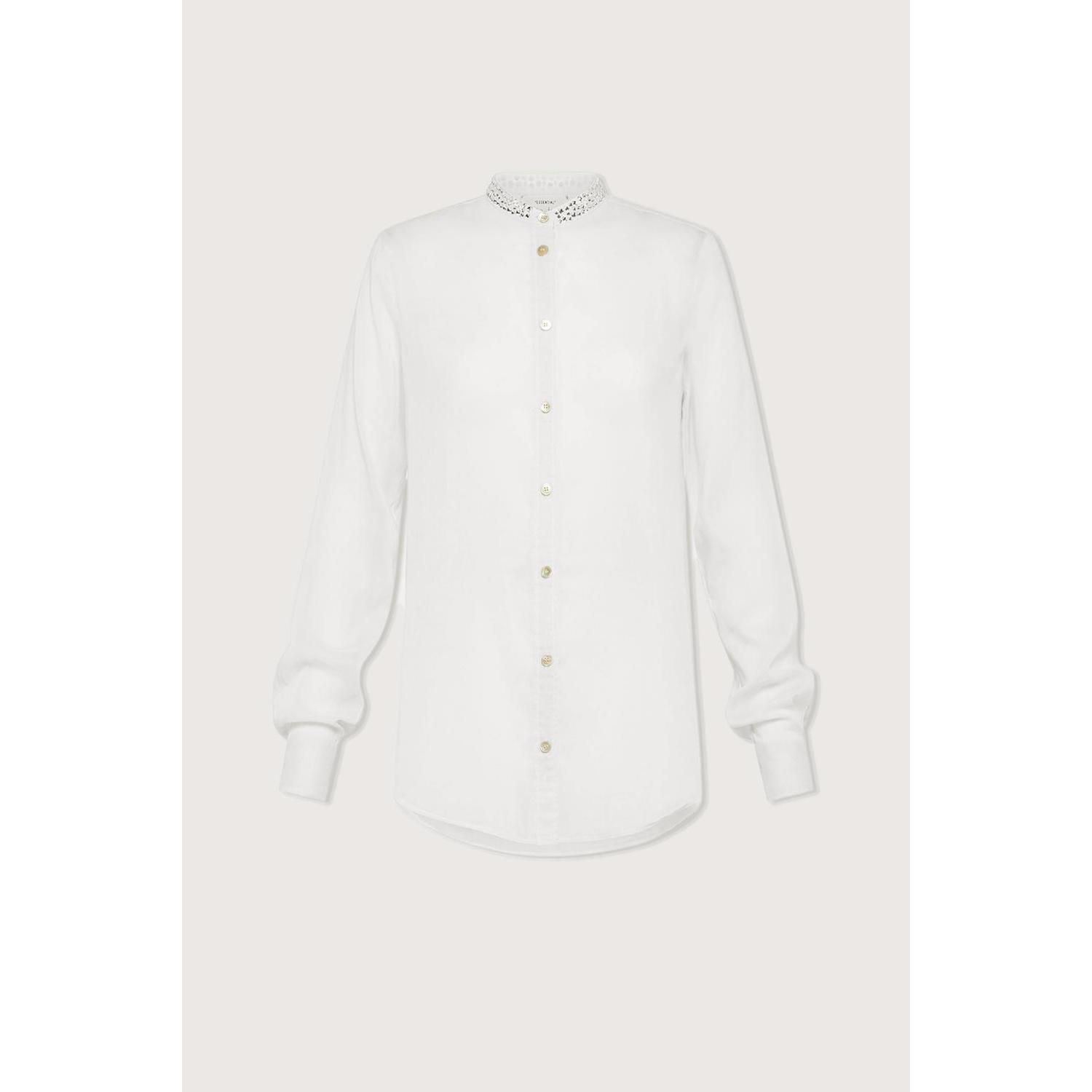 New Forte Forte Women's Voile Collar Crystal Shirt In White